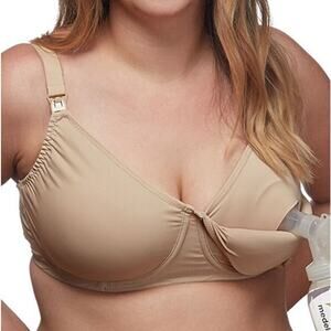 BeliBea Ella Rose nursing and pumping breastfeeding bra beige tan NWOT